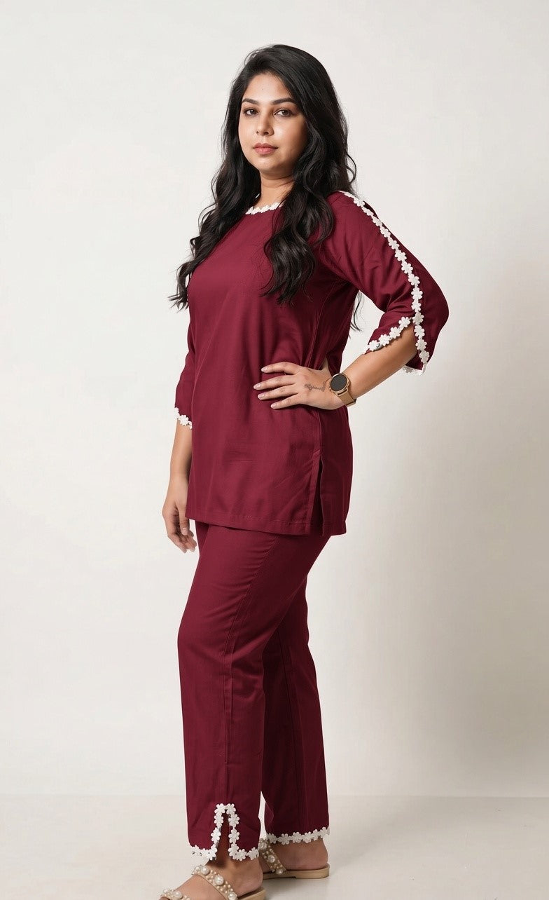 Sea Bloom Lace Co- Ord Set