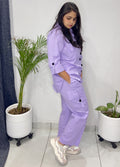 Cargo Chic Co-Ord Set - Lavender