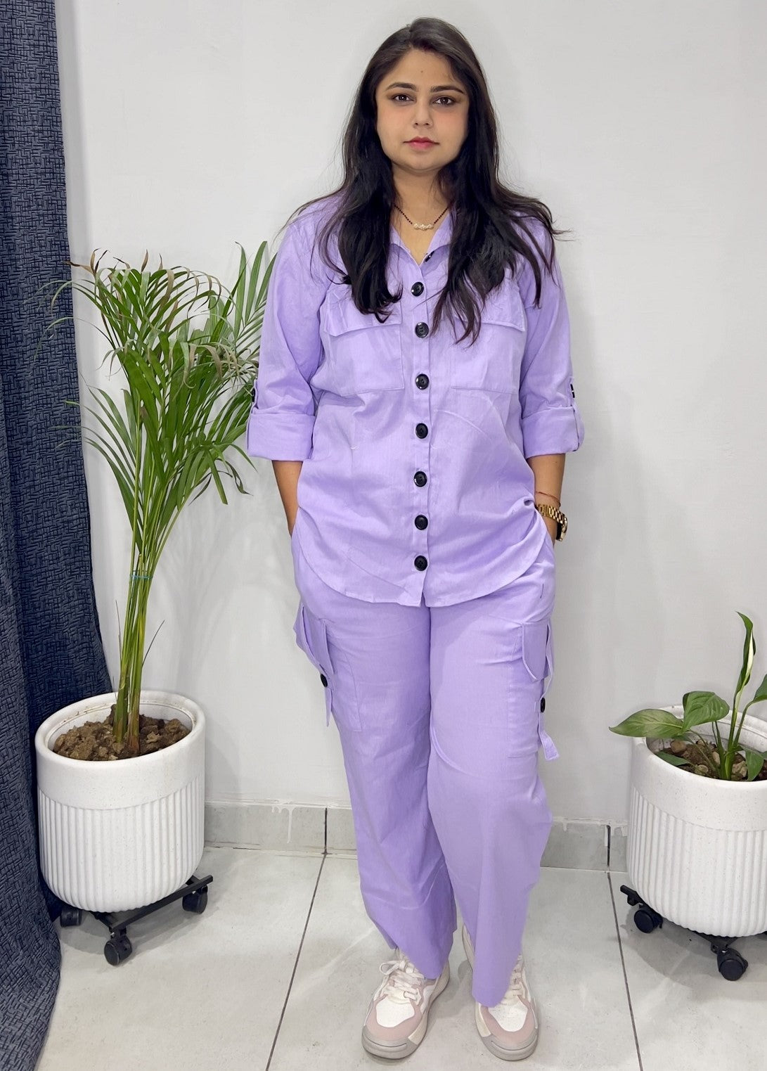 Cargo Chic Co-Ord Set - Lavender