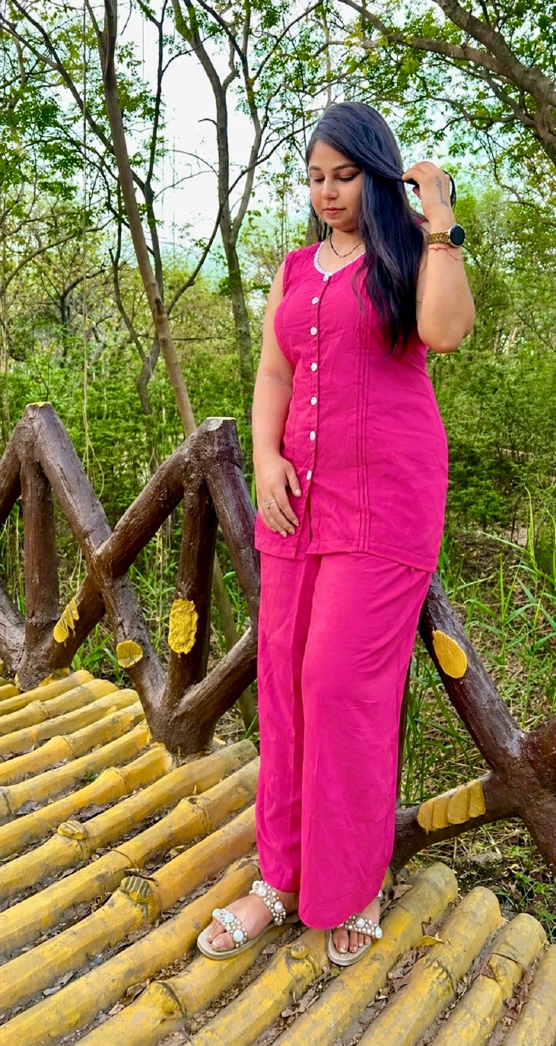 Blush Pintuck Co-ord Set