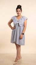 Sage Stripe Shirt Dress