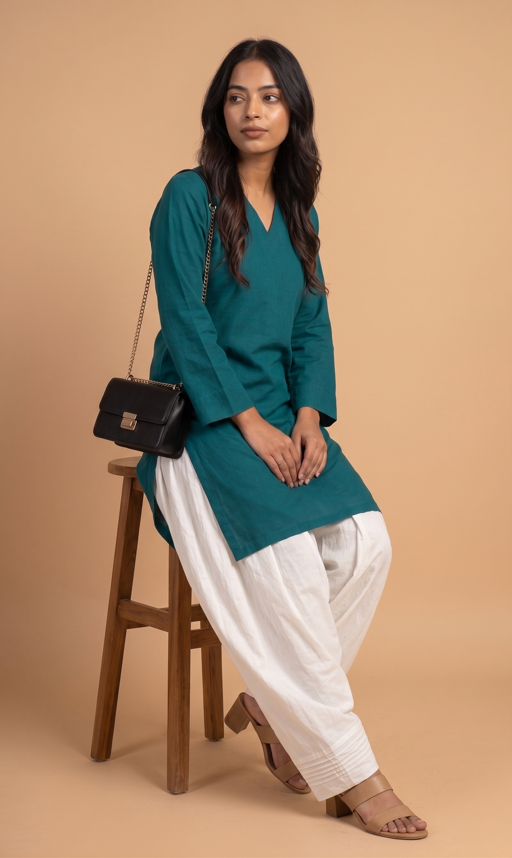 Meher V Neck Farshi Set