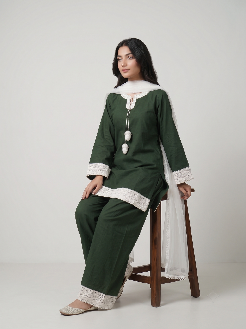 Rooh Lace Work Farshi Set