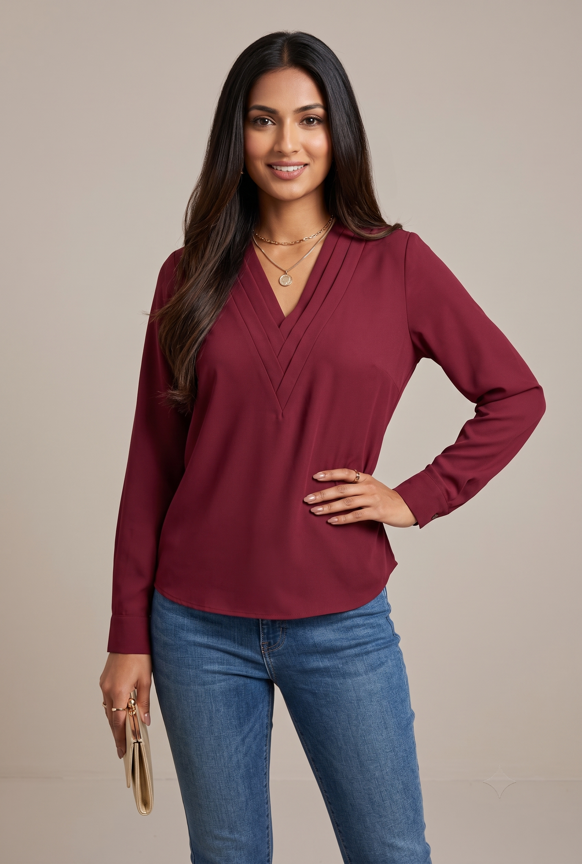 Vera Layer V-Neck Top