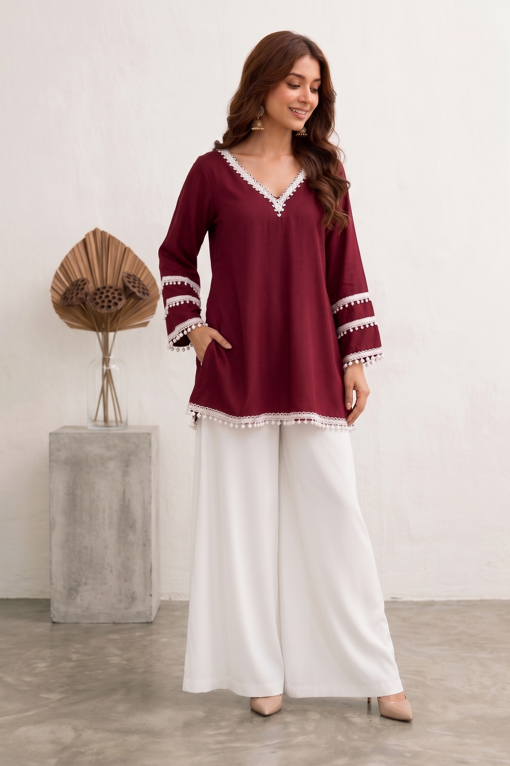 Mastaani V Neck Short Kurti